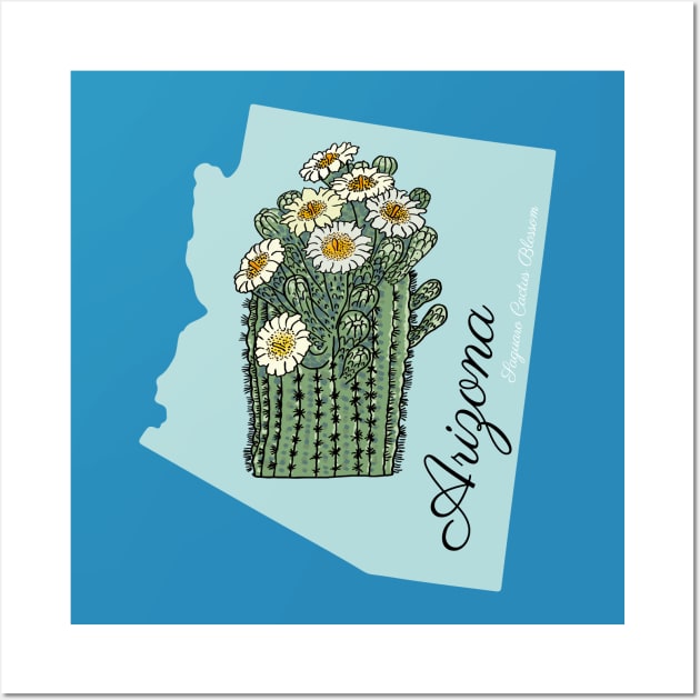 Arizona State Flower Wall Art by Hanatist Studio